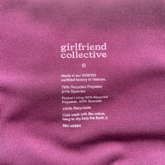 Girlfriend Collective Plum Compressive High-Rise Legging with Pockets | Size S - Picture 4 of 5